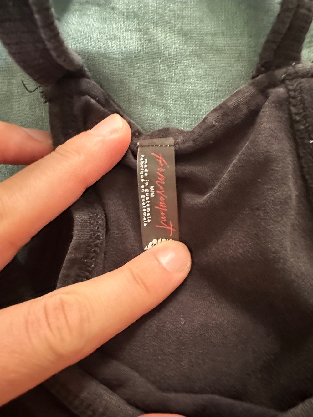 FP Movement by Free People Black Racerback Tank with Front Pockets - Picture 2 of 4